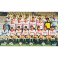 Photo d'époque de l'équipe LOSC avec le Maillot vintage Lille OSC années 80. Coiffures et mode sport vintage années 80.
